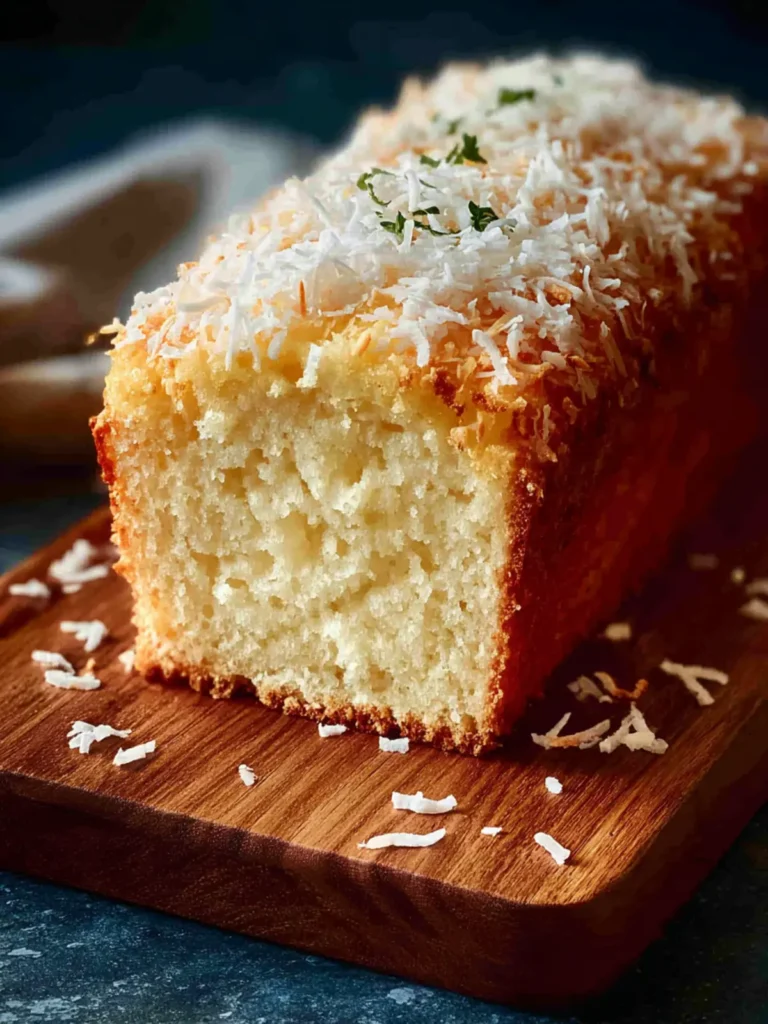 Easy Coconut Loaf Cake First Image
