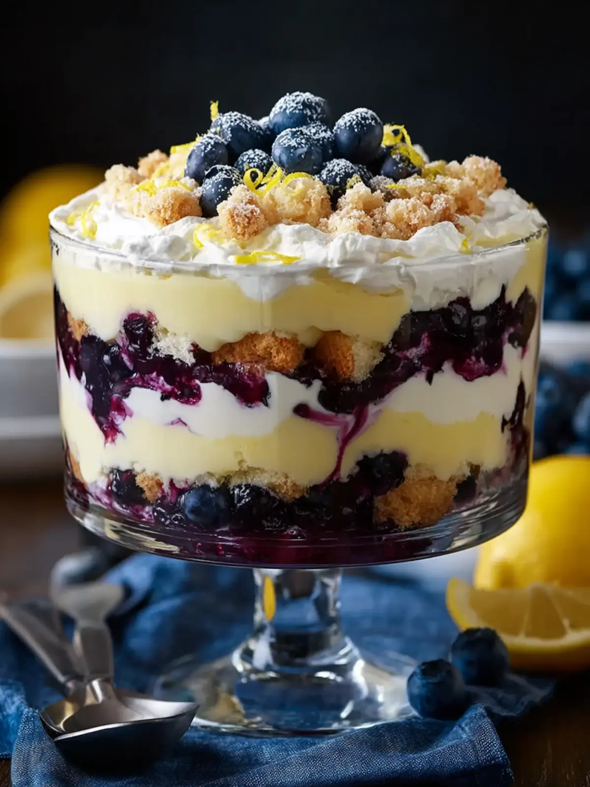 Easy Lemon Blueberry Cheesecake Trifle First Image