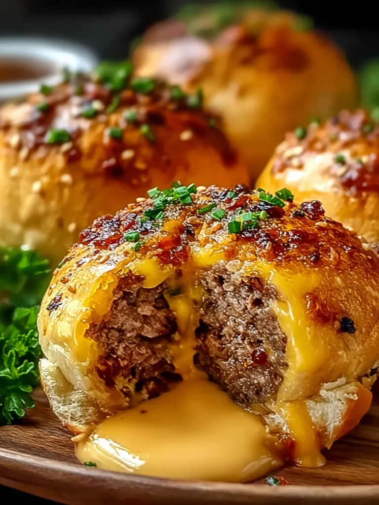 Irresistible Garlic Parmesan Cheeseburger Bombs Recipe First Image