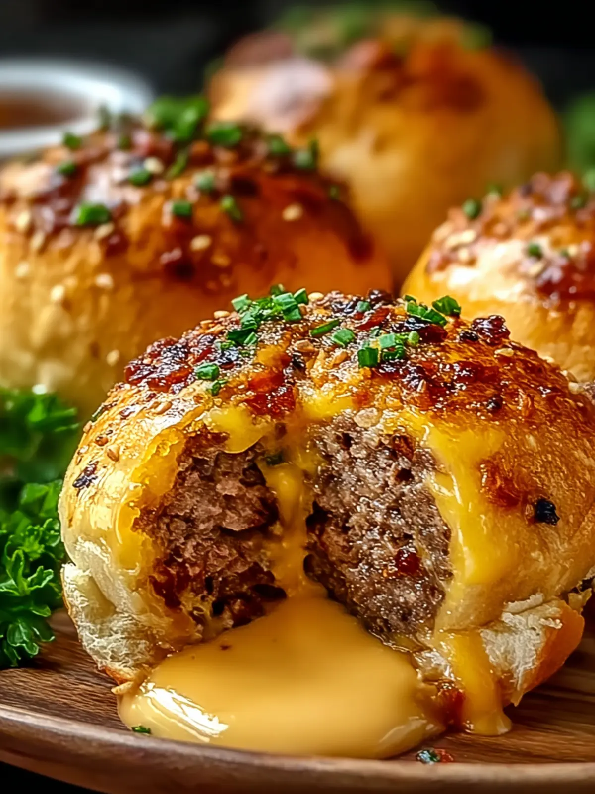 Irresistible Garlic Parmesan Cheeseburger Bombs Recipe First Image