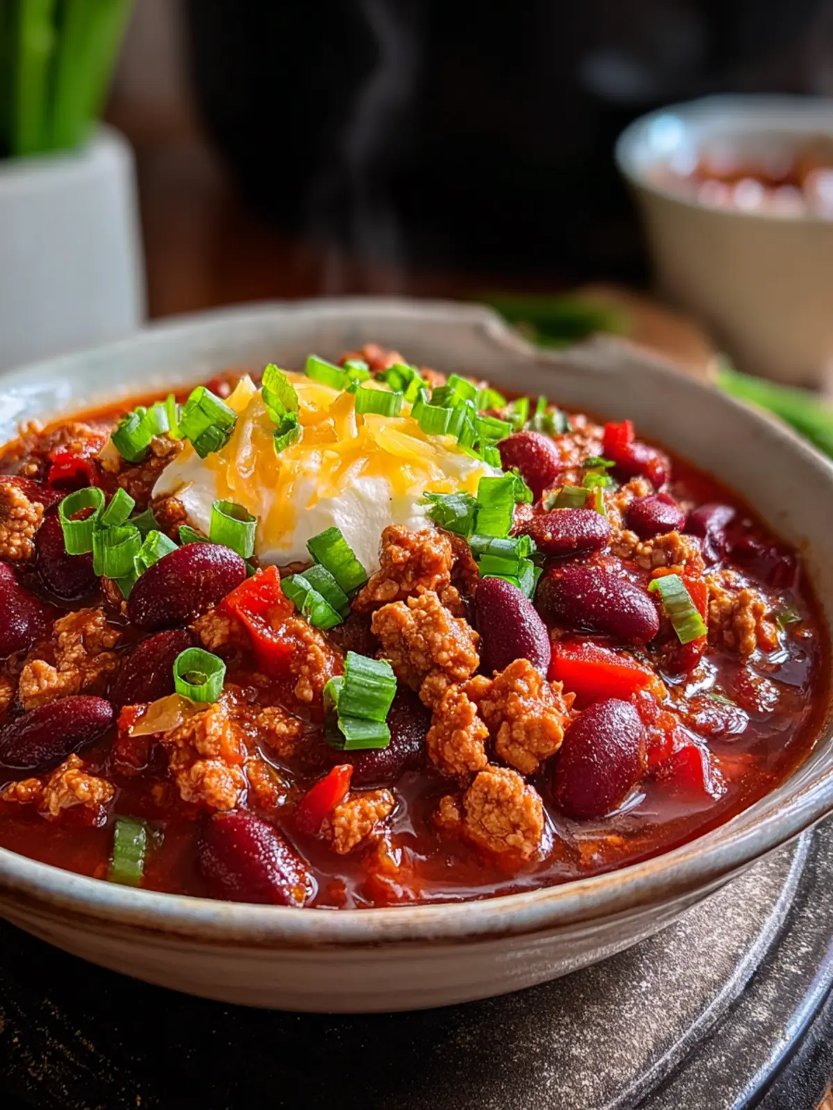 Delicious Healthy Turkey Chili with Beans Recipe First Image