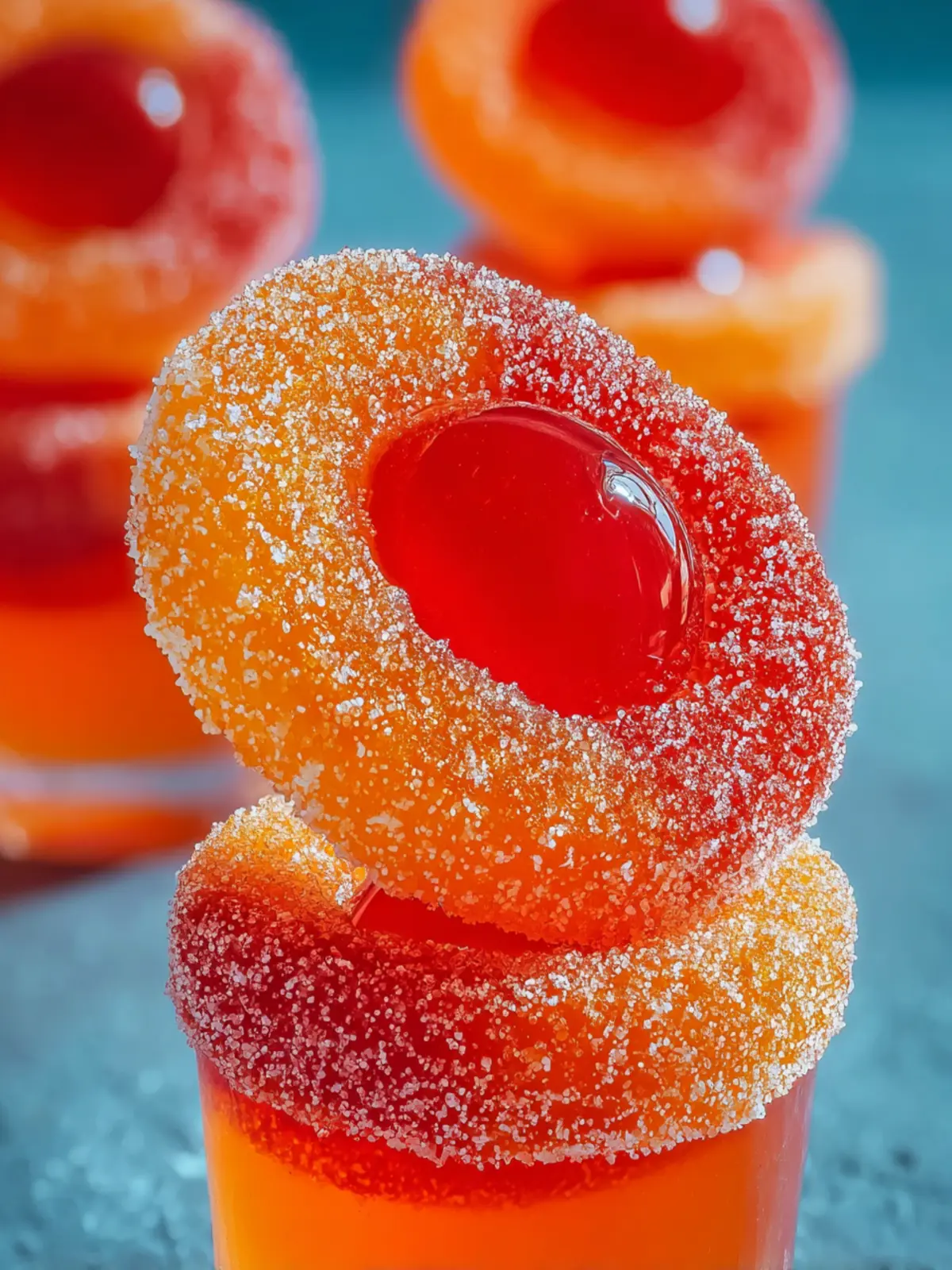 Delicious Peach Ring Pop Shots: Fun Non-Alcoholic Treats! First Image