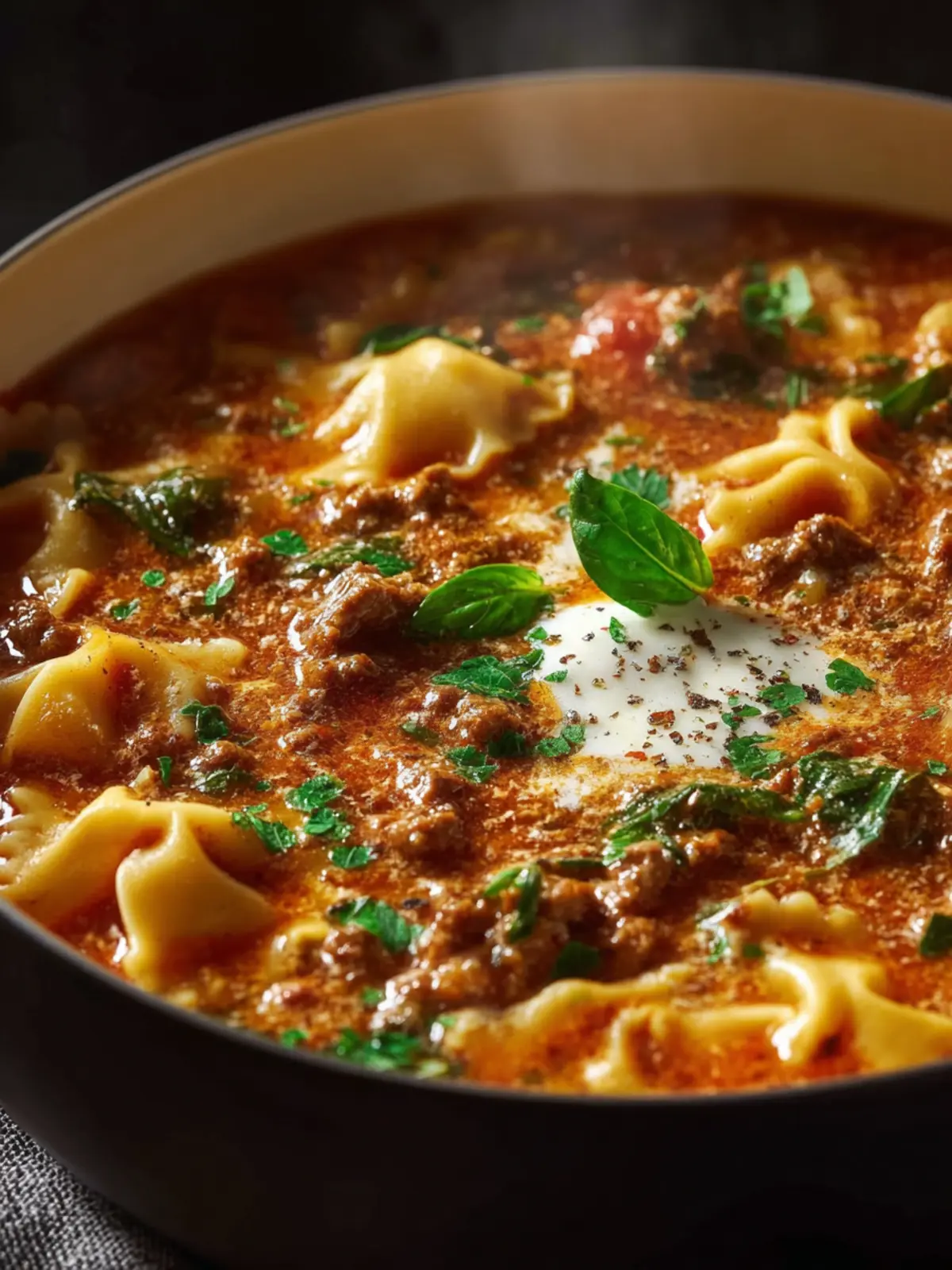 Mouthwatering One Pot Lasagna Soup Recipe You’ll Love! First Image