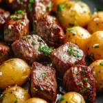 Garlic Steak Bites and Potatoes Recipe for Quick Comfort Cooking First Image