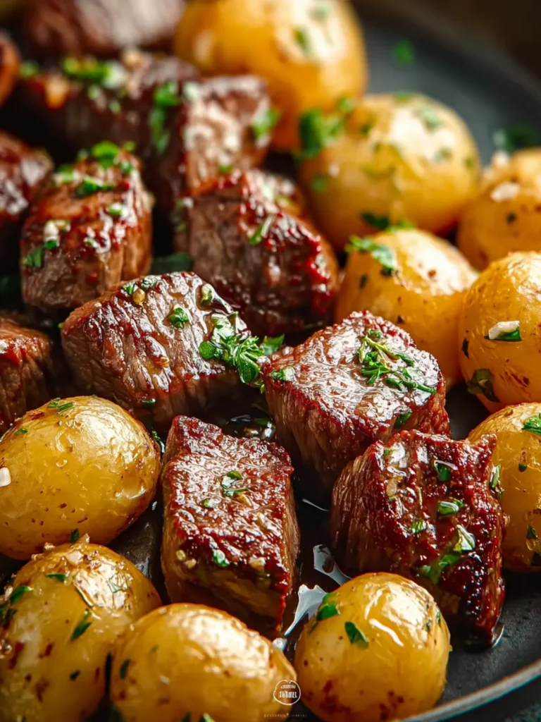 Garlic Steak Bites and Potatoes Recipe for Quick Comfort Cooking First Image