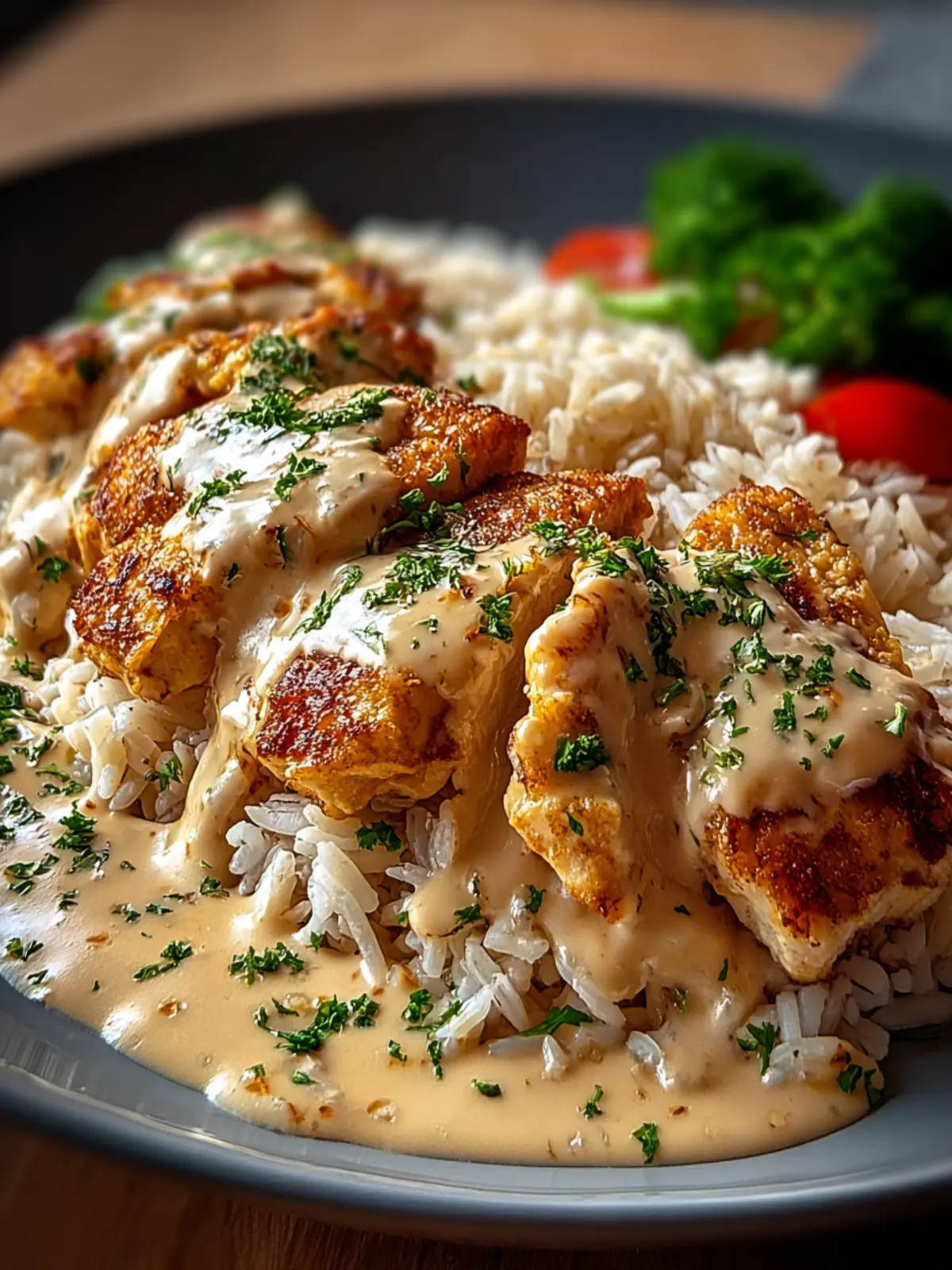 Creamy Smothered Chicken Rice: A Comforting Delight First Image