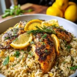 Easy One Pot Lemon Herb Chicken and Rice Recipe First Image