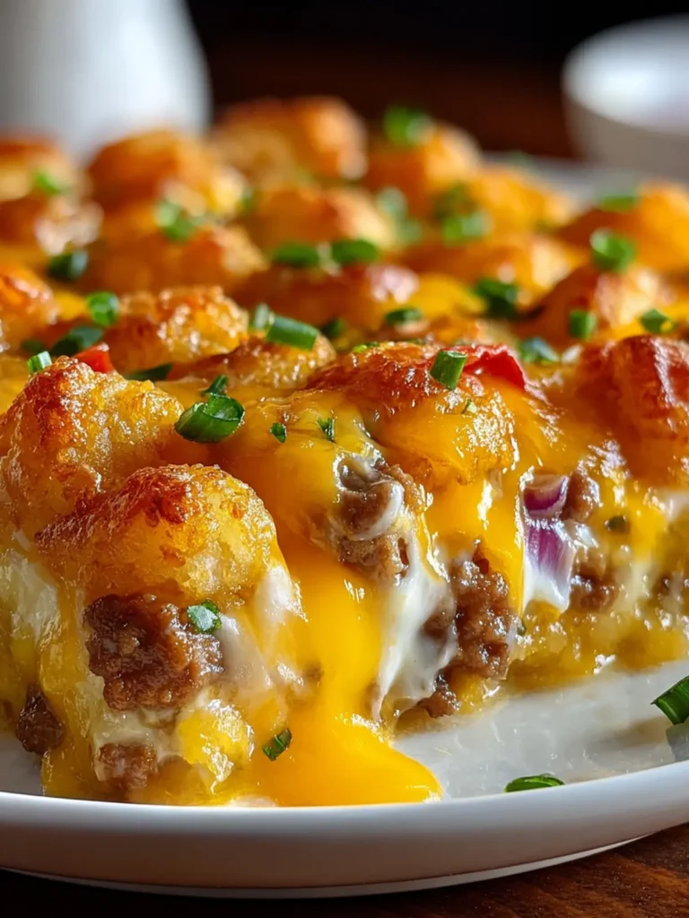 Irresistible Tater Tot Sausage Breakfast Casserole Recipe First Image