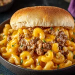 Irresistible Cheesy Macaroni Hamburger Dish Recipe First Image