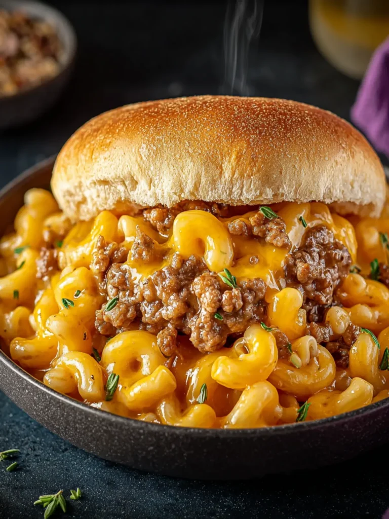 Irresistible Cheesy Macaroni Hamburger Dish Recipe First Image