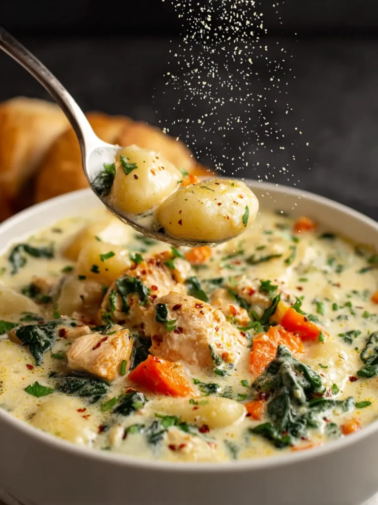 Olive Garden Copycat Chicken Gnocchi Soup First Image