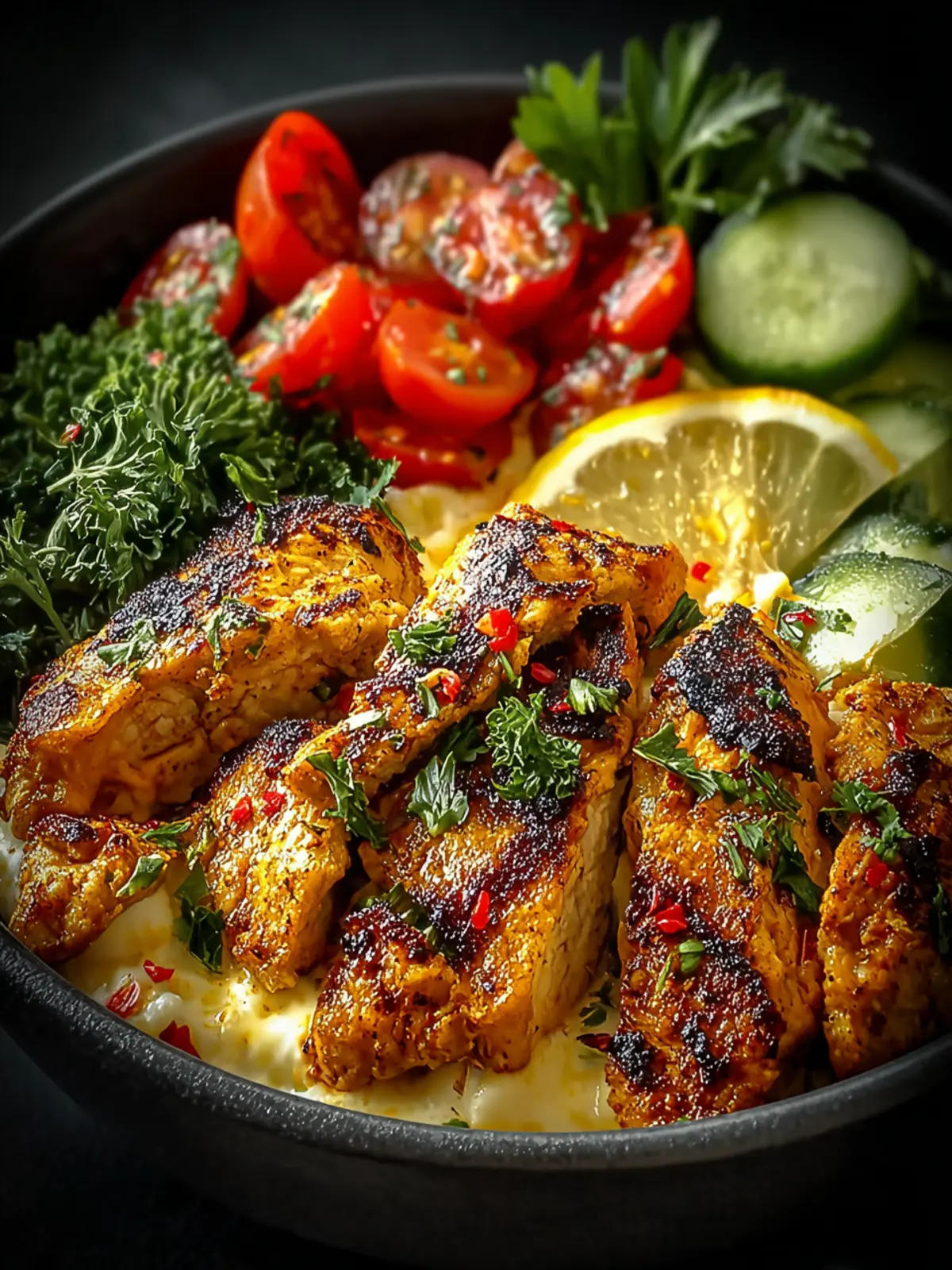 Zesty Lemon Chili Chicken Bowl: A Flavorful Delight First Image