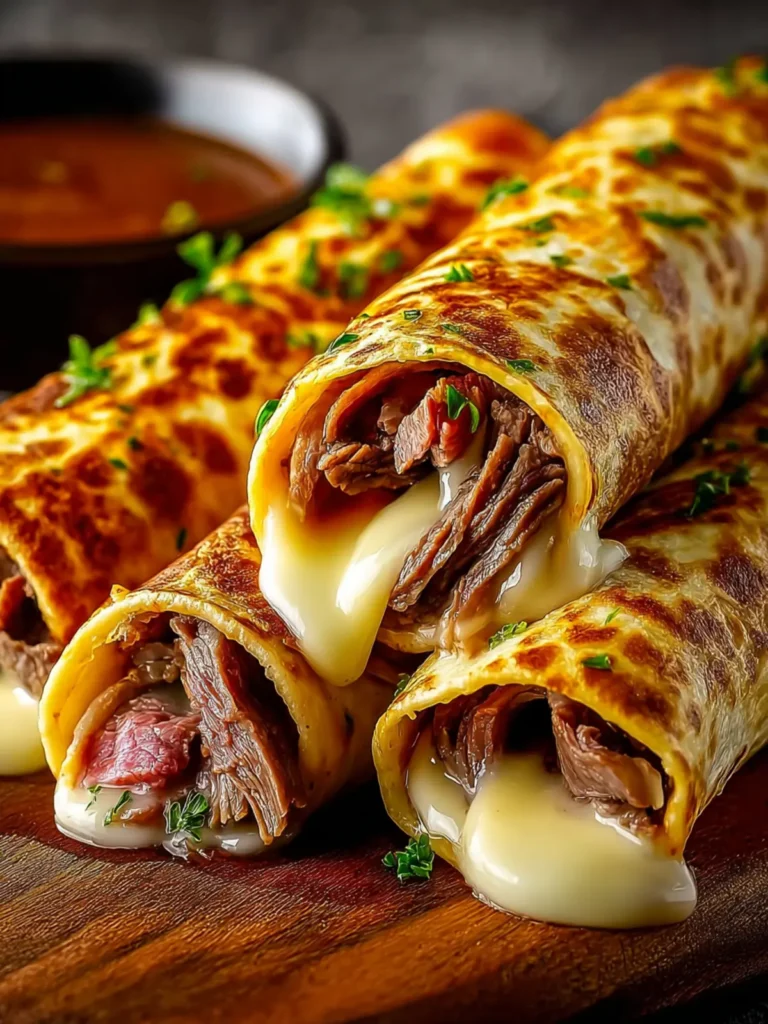French Dip Tortilla Roll Ups First Image