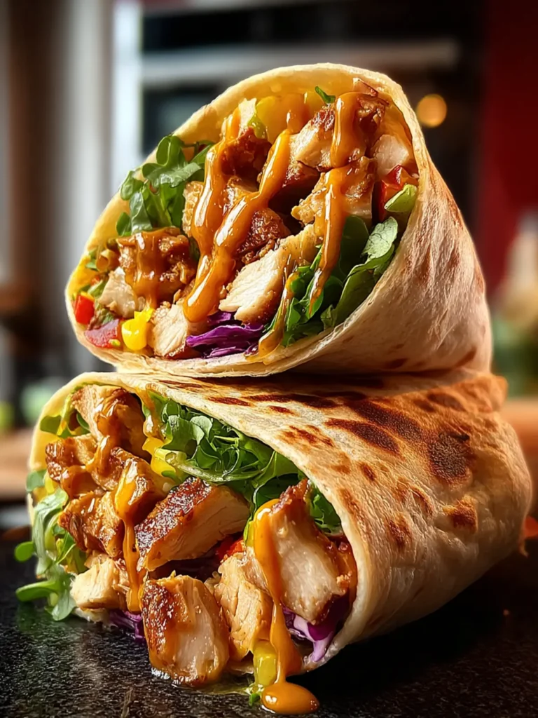 Irresistible Sweet and Savory Honey Mustard Chicken Wraps First Image