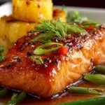 Honey Pineapple Glazed Salmon First Image