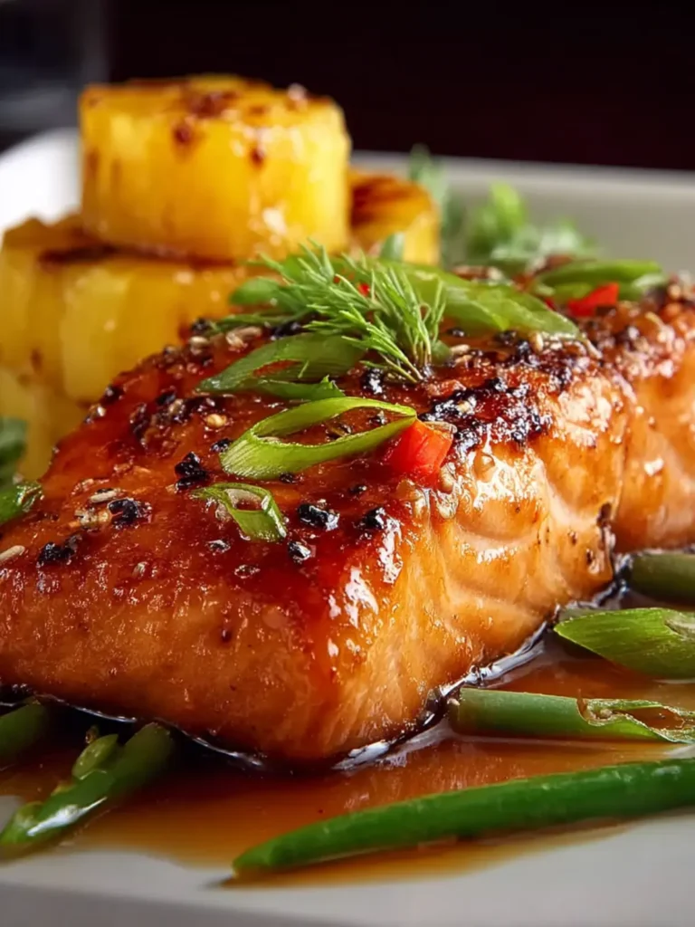 Honey Pineapple Glazed Salmon First Image