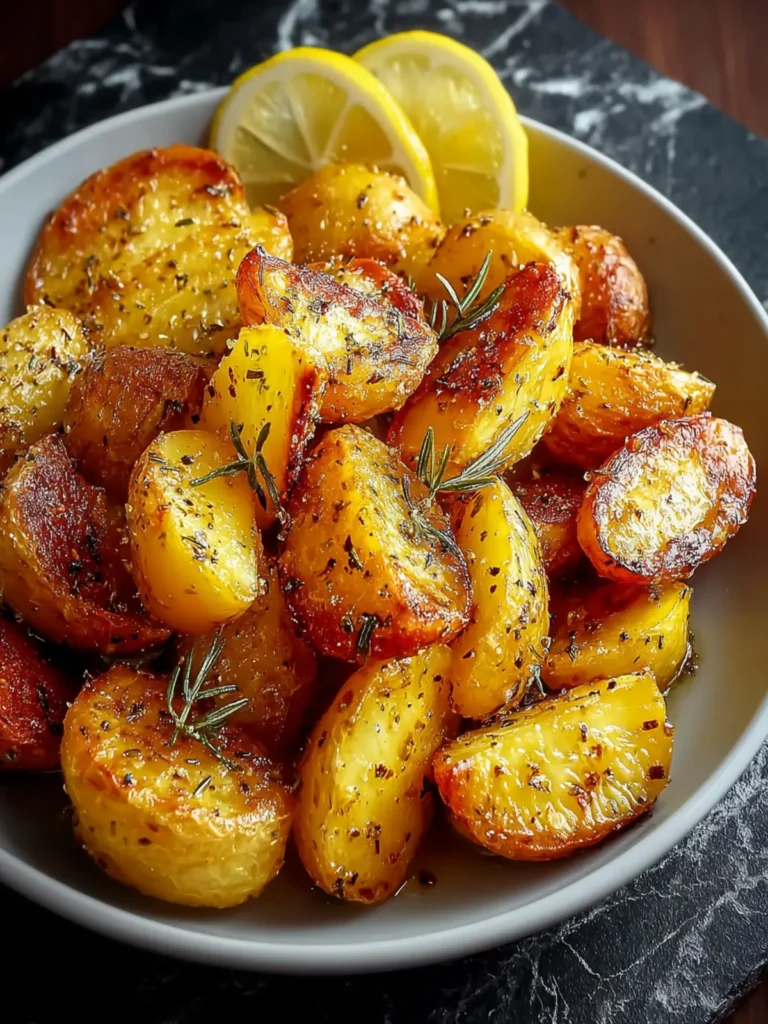 Simple Crispy Greek Lemon Potatoes First Image