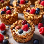 Baked Oatmeal Cups with Greek Yogurt First Image