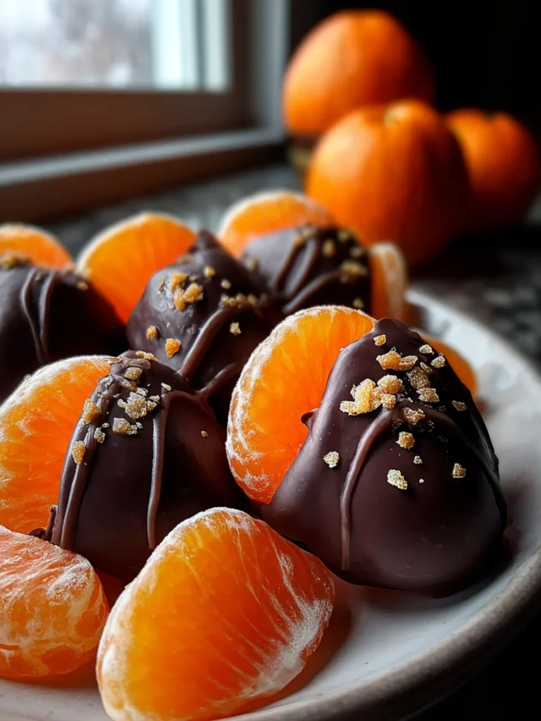 Delightful Dark Chocolate Dipped Clementines Recipe First Image