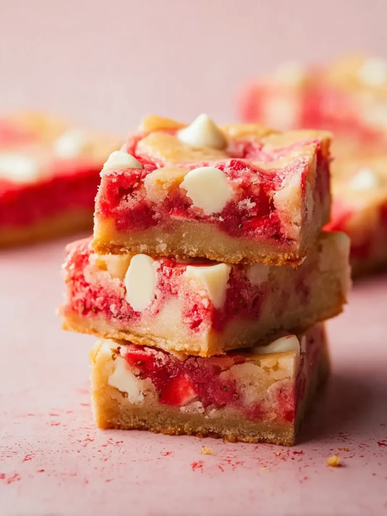 Strawberry White Chocolate Gooey Bars: 8 Simple Steps to Pure Comfort First Image