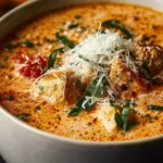Crock Pot Creamy Chicken Parmesan Soup First Image
