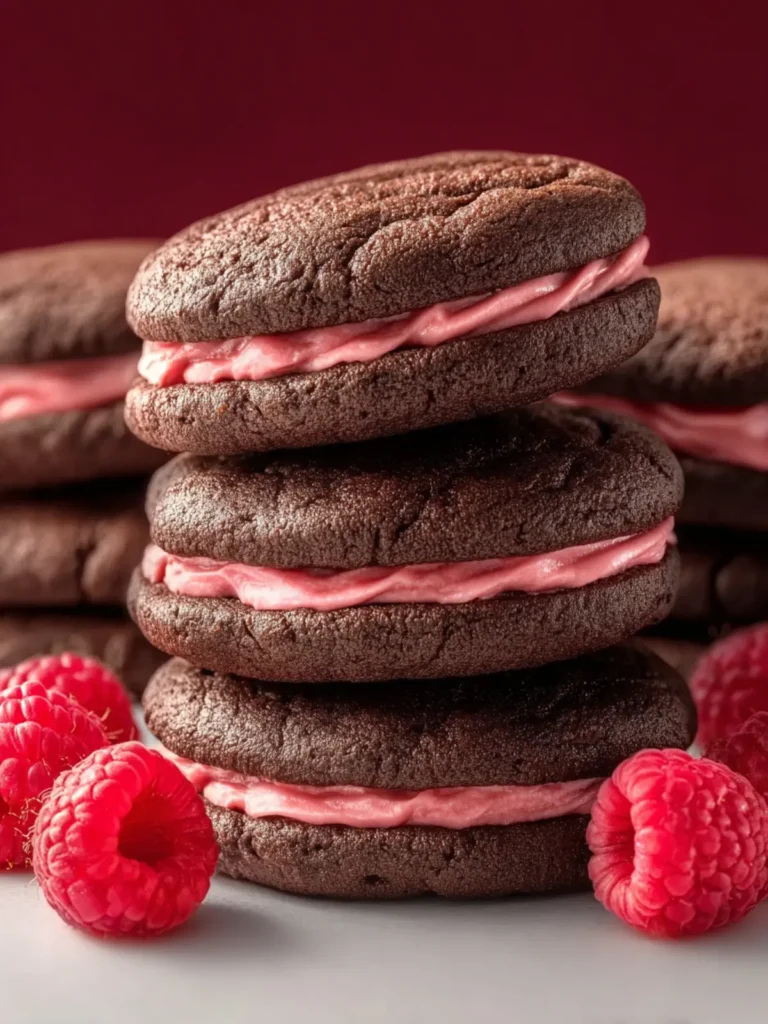 Chocolate Raspberry Sandwich Cookies: Irresistible 7-Step Valentine Treat First Image