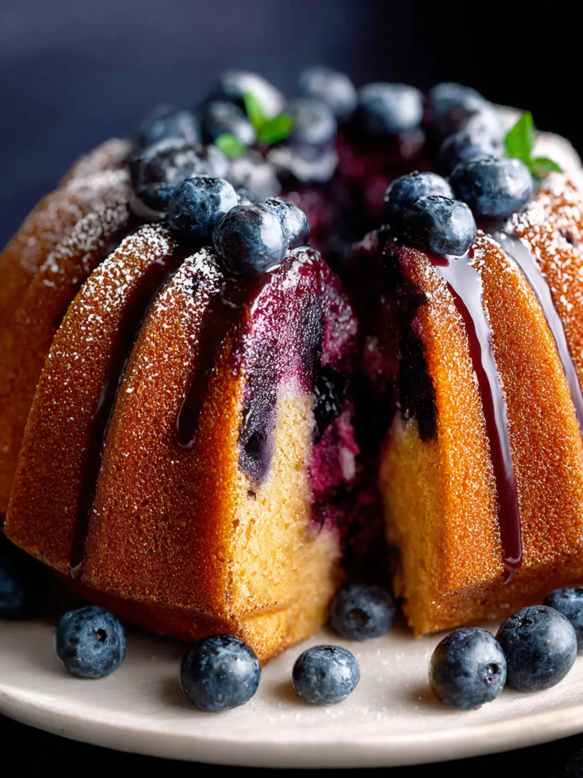 Super Moist Blueberry Bundt Cake: Irresistibly Delicious Recipe First Image