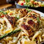 Creamy Garlic Parmesan Chicken Pasta Recipe First Image