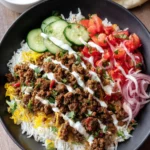 middle eastern ground beef bowl First Image