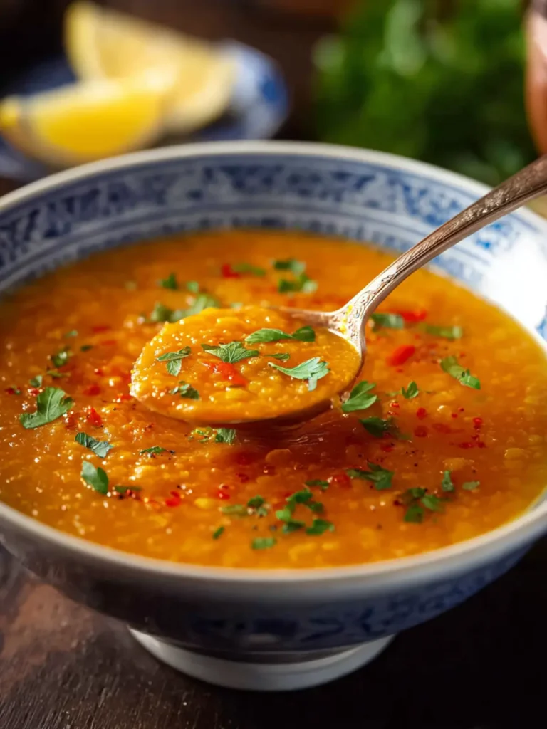 moroccan red lentil soup First Image