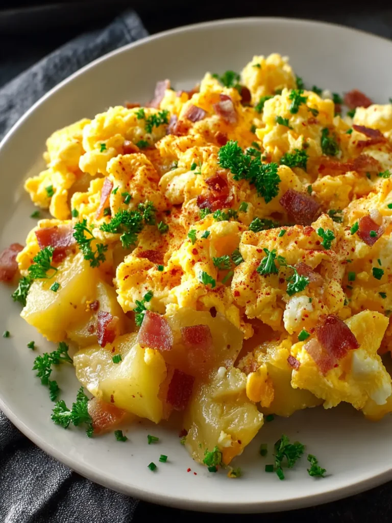 Cheesy Potato Egg Scramble First Image