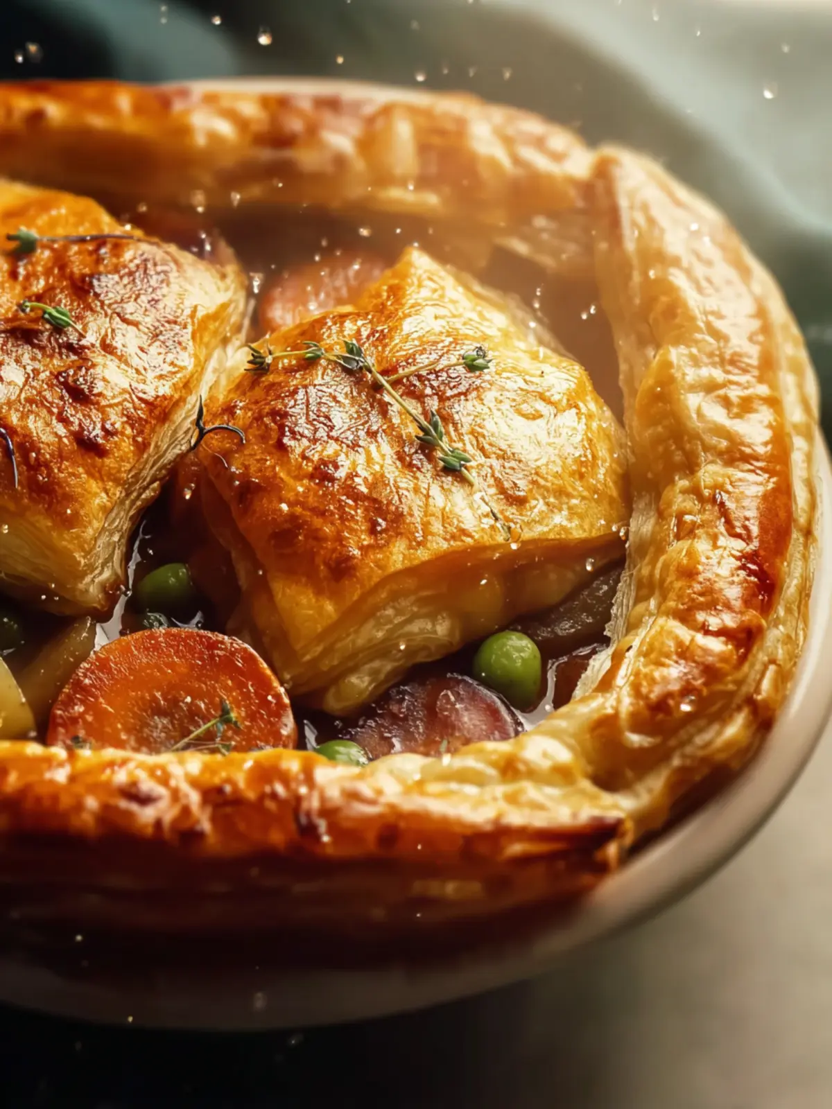 Golden Irish Stew: Ultimate Comfort with Flaky Puff Pastry