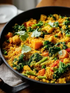 Coconut Turmeric Vegetable Quinoa Skillet: Cozy Comfort Food First Image