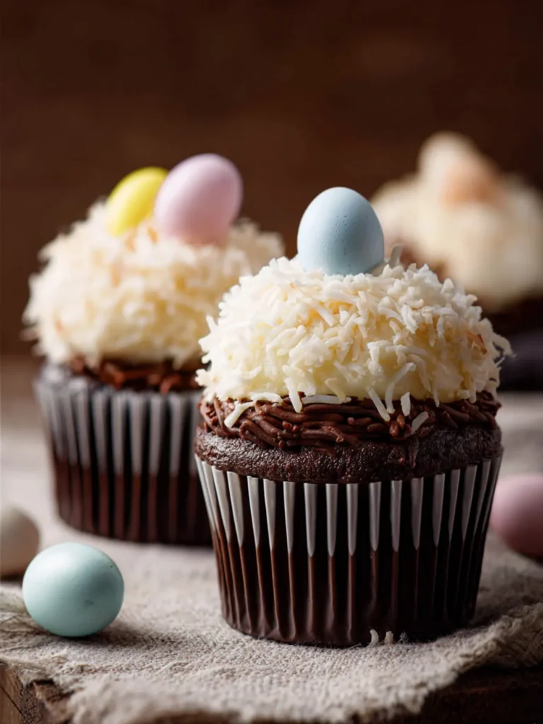 Easter Cupcakes (Coconut & Chocolate) First Image